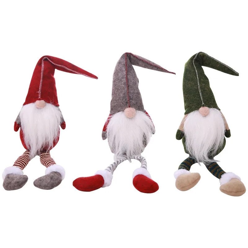 Christmas Faceless Cute Sitting Long-legged Elf Occident Style Festival New Year Dinner Party Home Decorations | Дом и сад