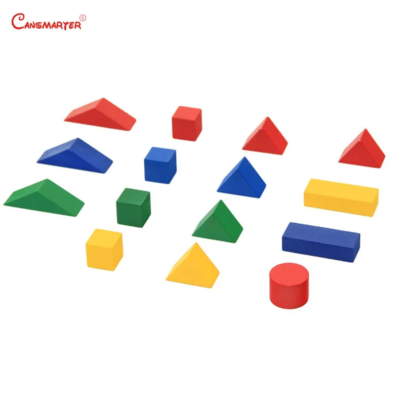 Montessori Combined Geometry Blocks Boards Math Toys Teaching Aids Green Yellow Brain Develop Baby Educational Toys Games G069-3