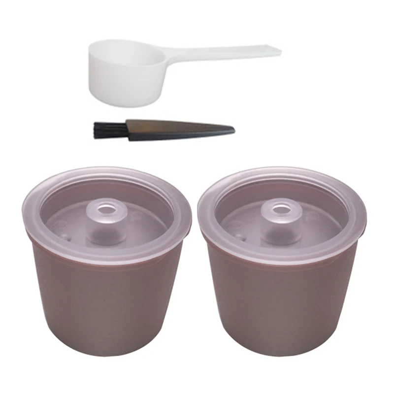 

1 set of Transparent/Brown/Transparent+Brown Reusable Coffee Filter Capsule Refillable Capsulone Cups For illy Iperespresso