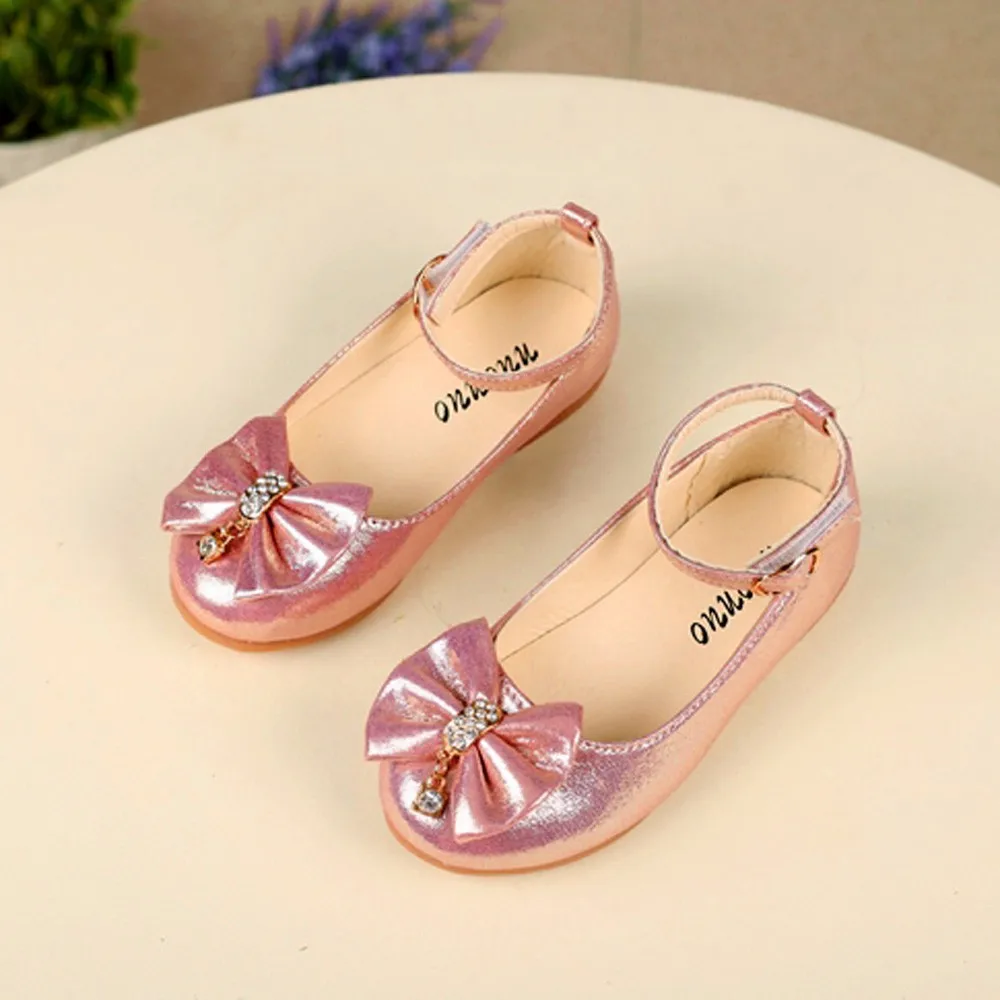 Детская модная обувь принцессы для маленьких девочек; однотонная танцевальная обувь с бантом; обувь для девочек; детские мокасины; scarpe neonata(размер США