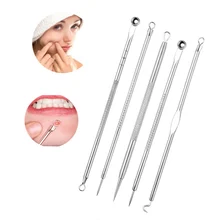 5 шт. Нержавеющая сталь маска для удаления угрей вперёд сделан от акне и черных точек вакуумный экстрактор инструмент для удаления прыщей иглы прыщей, набор кистей для макияжа