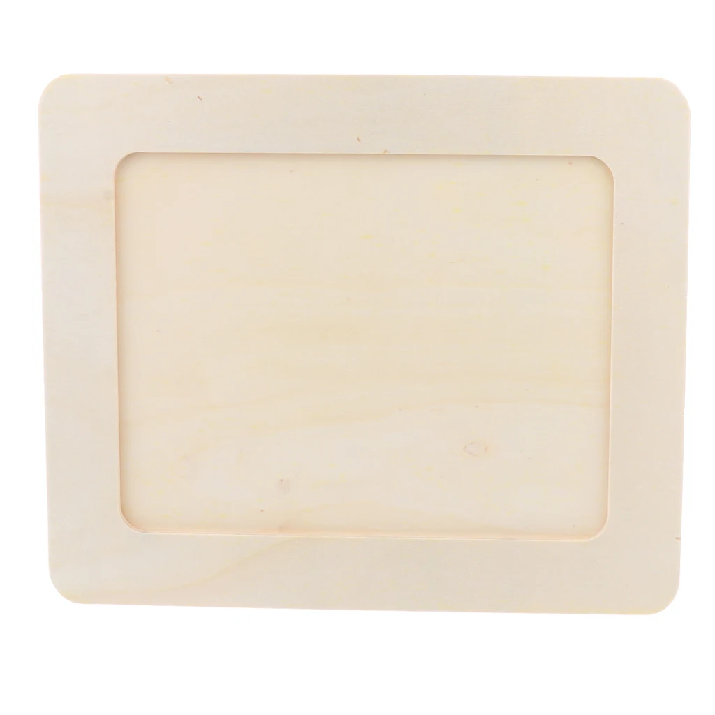Simple Designs Unfinished Wooden Solid Wood Photo Picture Frames Ready to Paint for ’s Art Craft DIY Projects