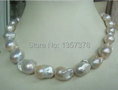 

bjc 000334 natural 20-22mm Australian south sea white pearl necklace
