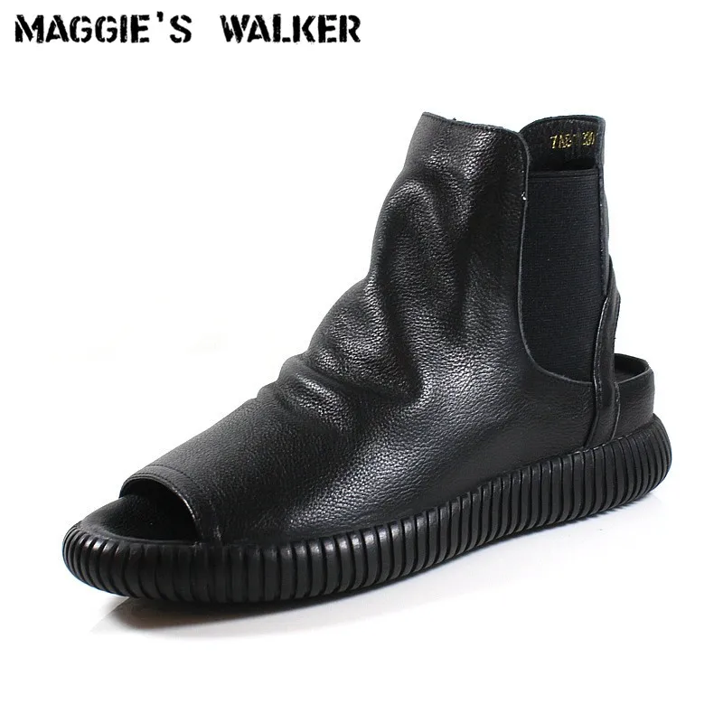 

Maggie's Walker Women's Genuine Leather Fashion Cut-out Summer Boots Autumn Casual Multi-functional Ankle Boots Size 35~39