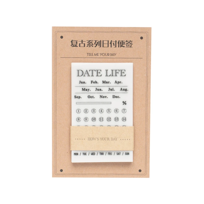 

Multi-function Series Transparent Paper Date Diary Memo Pad Vintage Planner Organizer Schedule Weekly Month Calendar Notepad