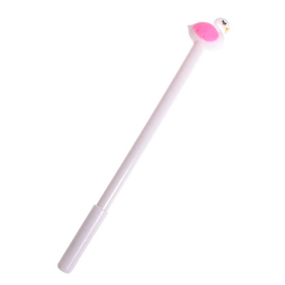 1 шт. 0,5 мм ручка Фламинго Милая мультяшная Шариковая ручка Чернила Blcak ручка для письма для детей, школьников, канцелярские принадлежности, офисные принадлежности, подарки