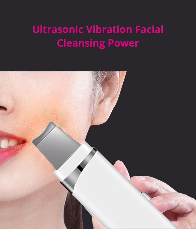 Purificador da Pele Ultra-sônico Nutrição Importor Rosto Poros Limpador Cravo Acne Remoção Esfoliante Máquina Facial Massageador 22 Purificador da pele ultra-sônico nutrição importor rosto