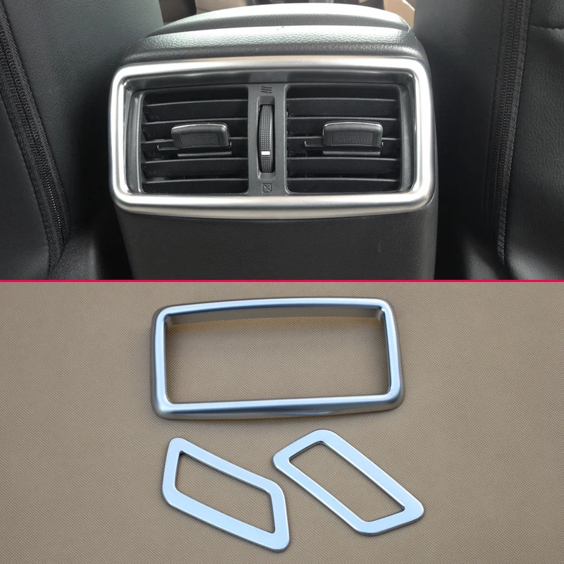 Car Inner Matte Chrome Dashboard Air Condition Vent + Rear Air Outlet ...
