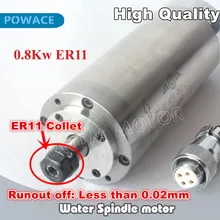 0.8KW с водяным охлаждением двигателя шпинделя 220 В ER11 24000 об/мин 65x158 мм заточный станок для гавировки фрезерный станок с ЧПУ