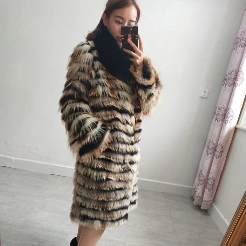 

Natural fur female models winter real fox fur coat 2019 new women models thick warm fur jacket