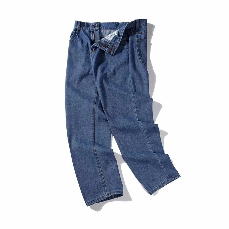 2020 New Fashion Mens Jeans Brand 2019 Hip Hop Autumn Ripped for Men Solid Cotton Full Length Mid Black Color Sale Washed Jeans