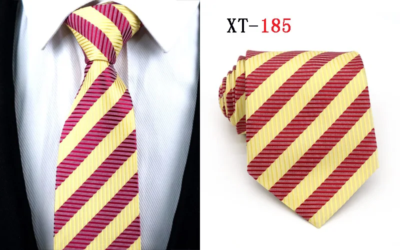 Классический 8 см галстук-платок мужской свадебный в полоску галстук мужской роскошный галстук ЖАККАРДОВЫЙ галстук для деловой свадебной вечеринки