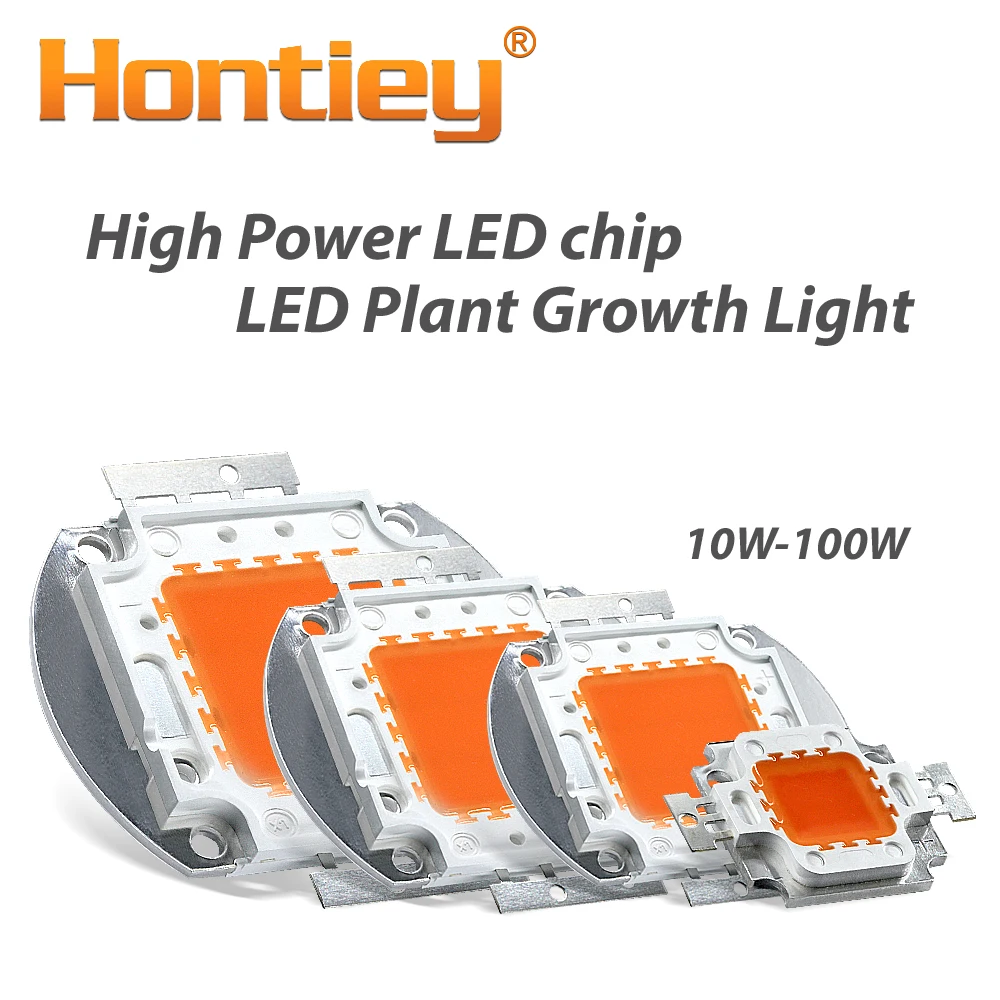 Beste Hontiey High power LED Matrix Chip 10 w 20 w 30 w 50 w 100 w Groei licht Volledige Spectrum 380Nm 840Nm Ge iuml;ntegreerde Plant Groeien Lamp DIY