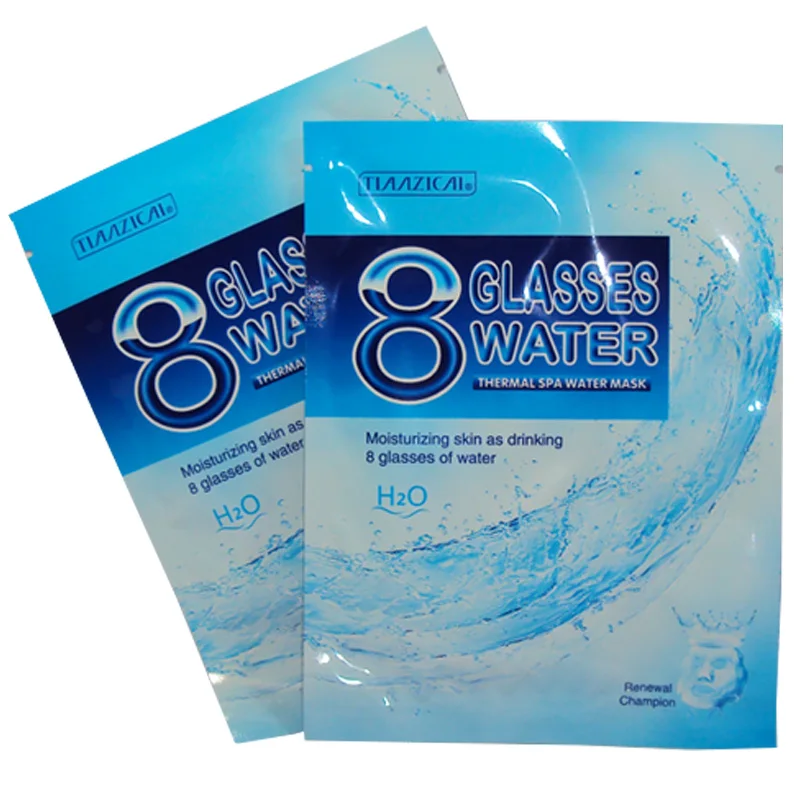 8 Glasses Water Thermal SPA Face Facial Mask Sheet for Moisturizing