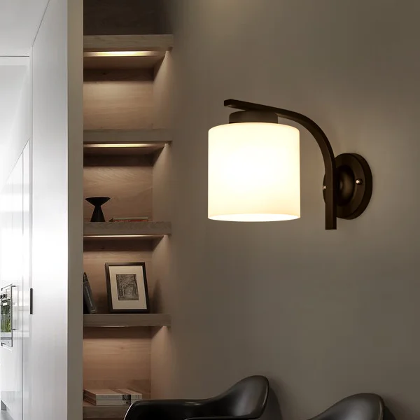 

American pastoral countryside retro single head wall lamp study bedroom bedside lamp aisle corridor light foyer Nordic Art