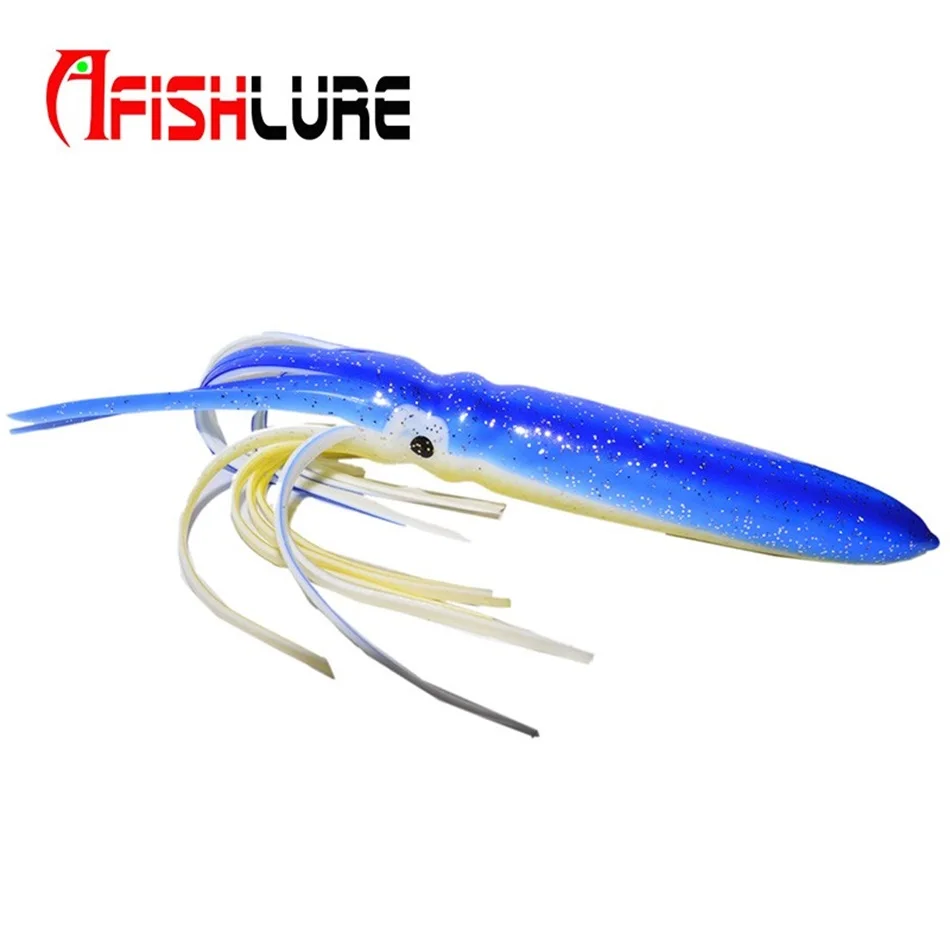 Afishlure Юбка осьминог Rig мягкие приманки 180 мм/15 г рыболовная большая приманка в виде кальмара Большая Морская рыболовная приманка