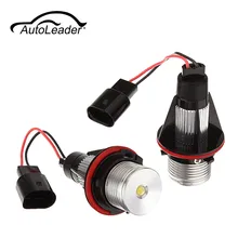 AutoLeader 7000k Car LED Angle Eyes Halo Xenon Marker Ring Light Bulb Canbus For BMW E39 E53 E60 E61 E63 E64 E65 E66 X5
