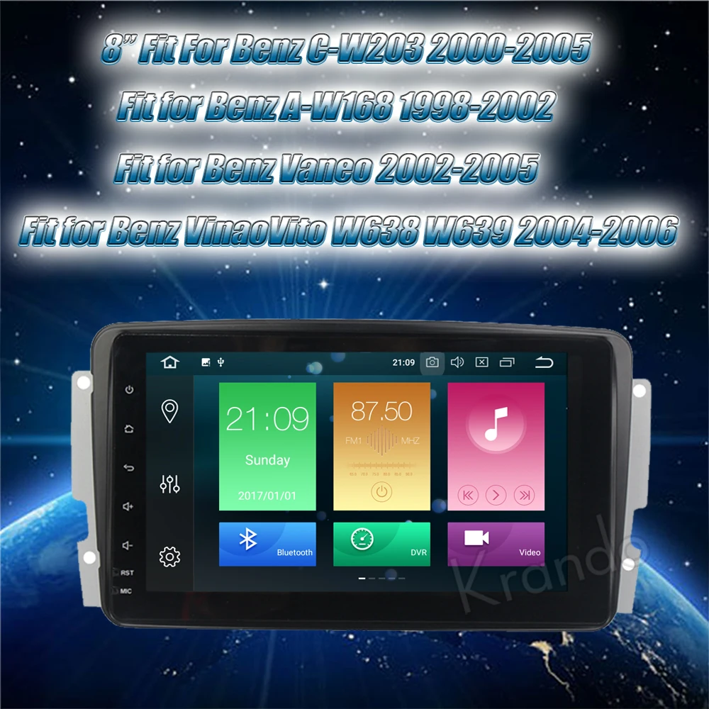 krando android car radio gps for benz W203 navigation multimedia system&nbsp; (1)