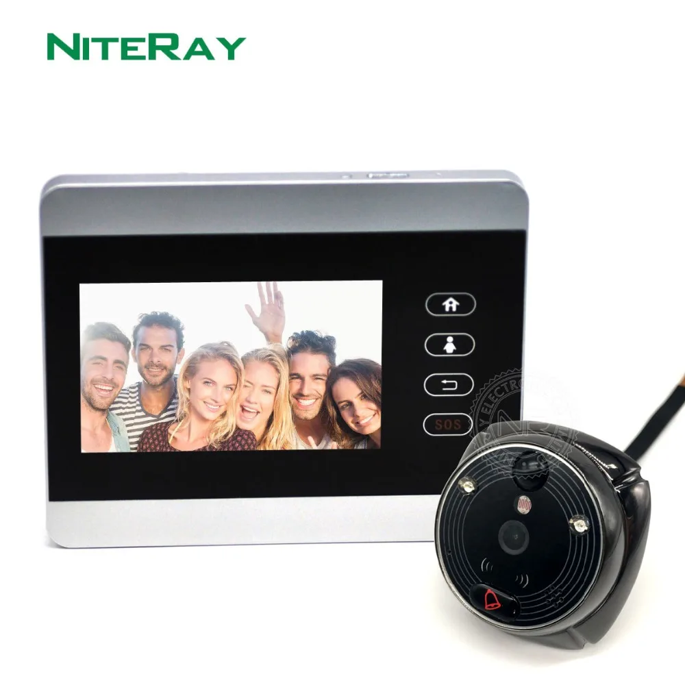 IHome5 WiFi Haustür Kamera Guckloch Viewer Drahtlose Kamera Intercom Türklingel mit Bewegungserkennung Control durch IOS Android Günstig