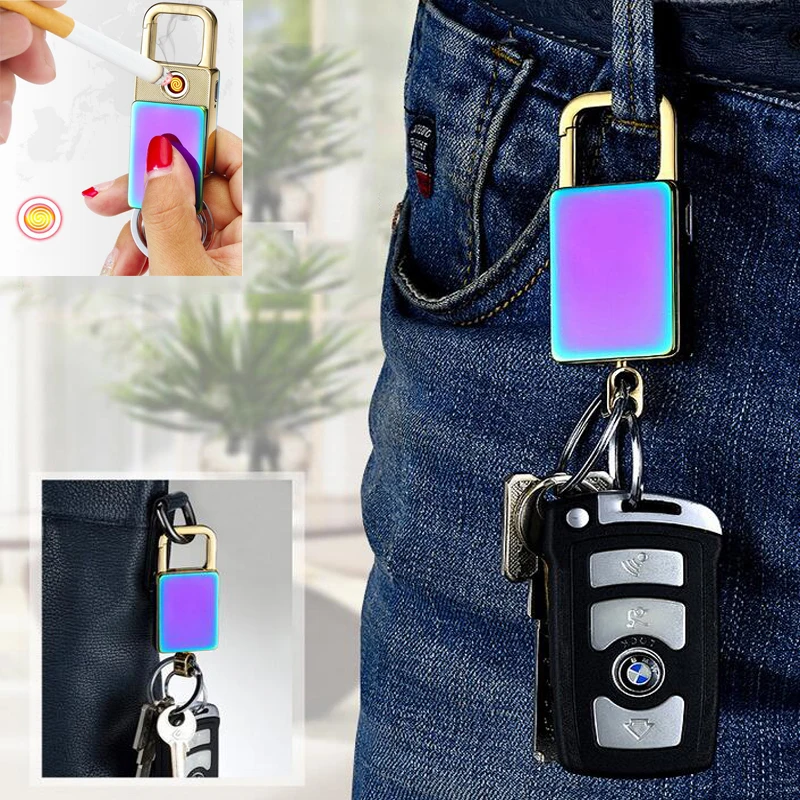 EMEC автомобильный брелок для ключей USB зарядка Зажигалка заряжаемый без огня isqueiro