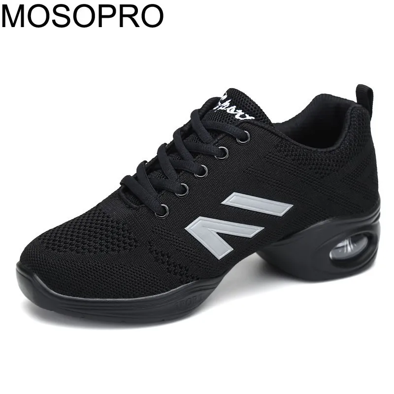 

MOSOPRO Sports Shoes Dancing Sneakers Women Mesh Trainers Shoes Girl Fitness Flywire Modern Dance Shoes Practice Sneakers FT20