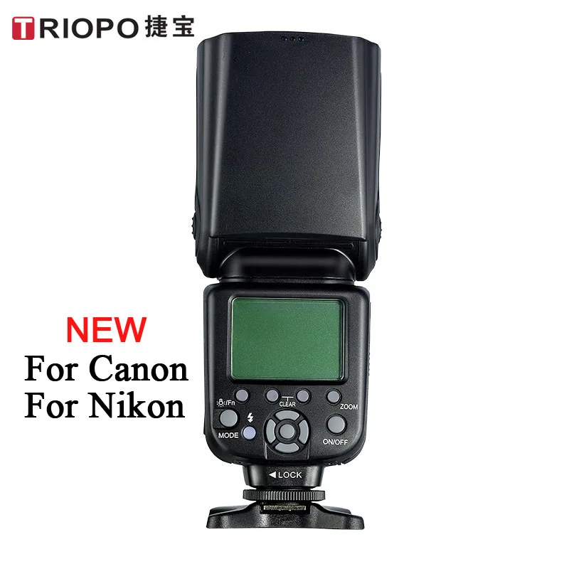 

New TRIOPO TR-982 II Wireless TTL Speedlite Master Slave Camera Flash 1/8000 HSS Speedlite for Nikon for Canon DSLR Cameras