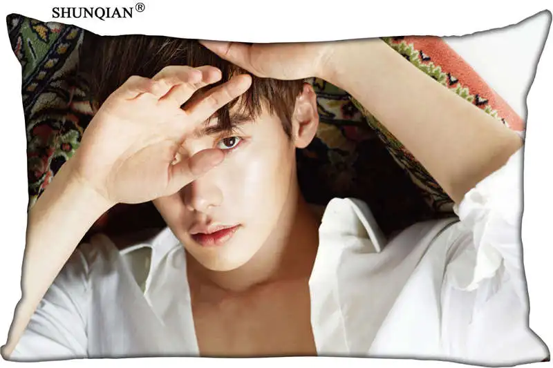 Горячая хорошая ли JongSuk Прямоугольная подушка чехол на молнии Свадьба для ванной