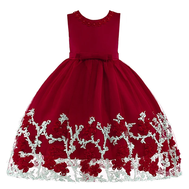 

Kids Birthday Princess Party Dress for Girls Infant Flower Children Bridesmaid Elegant Dress for Girl Baby Girls Clothes
