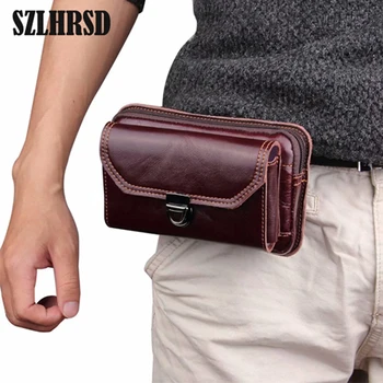 

SZLHRSD 5.1-6.3inch for Ulefone S9 Pro Case Ulefone X Mix 2 S8 Pro S7 Genuine Leather Case Phone Cover Credit Card Holder Wallet