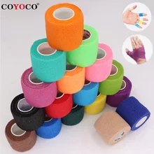 COYOCO-Vendaje elástico autoadhesivo de tela para hacer deporte, cinta Elastoplast de colores para sujeción de rodilla, dedo, tobillo, palma y hombro, 4,5 m