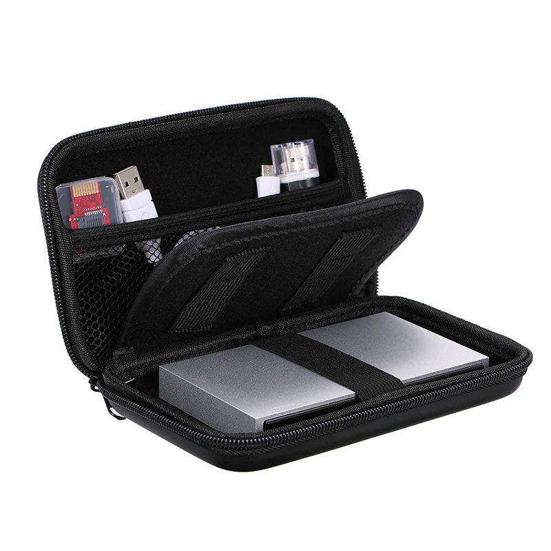 

Black Draagbare EVA Multifunctional Power Bank Bags 3.5 Inch Hard Disk Box Phone Cable Parts Pouch Powerbank Bags Parts