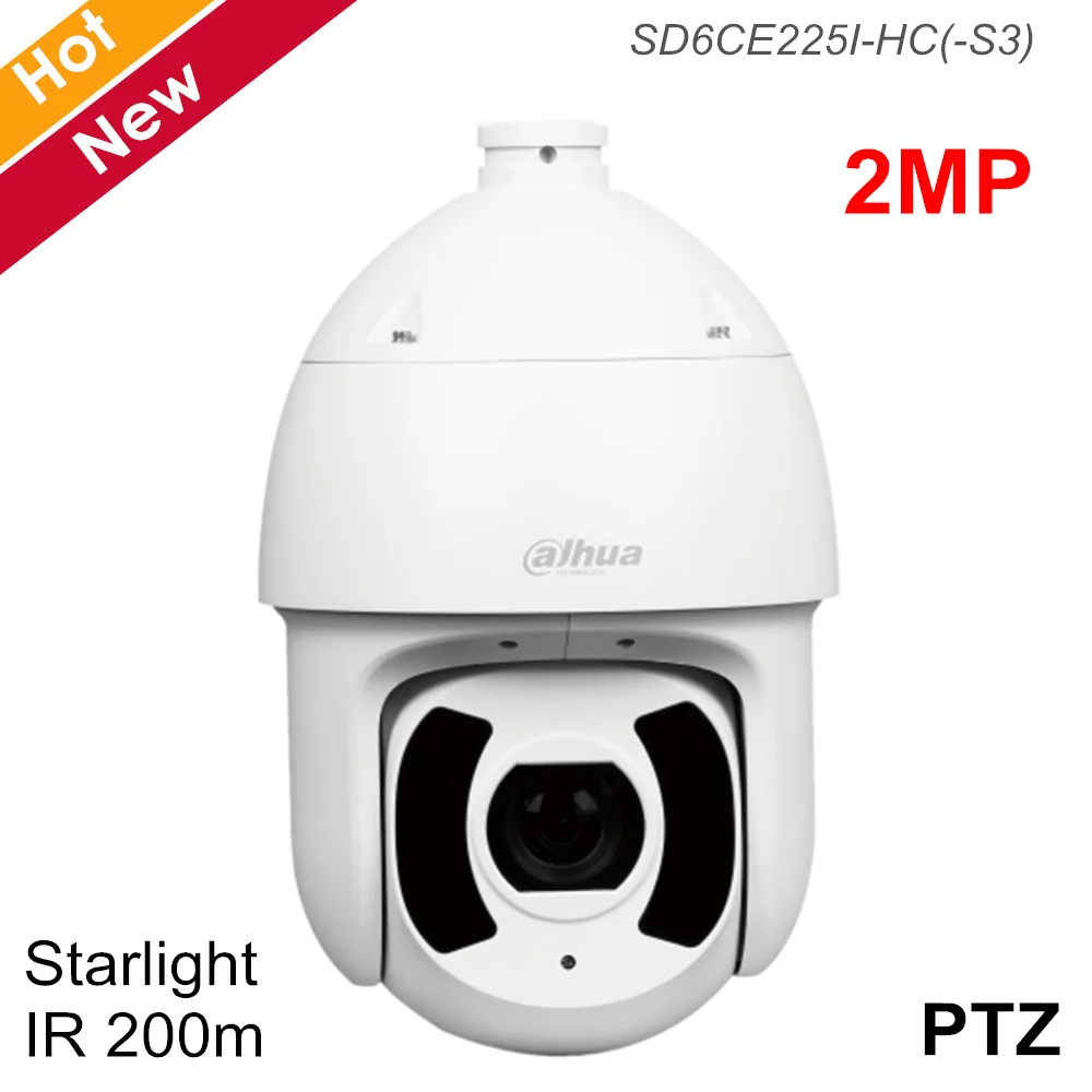 Dahua Starlight 2MP HDCVI PTZ камера 25x оптический зум ИК камера слежения PTZ HDCVI IR 200 м водонепроницаемый IP67 фокусное расстояние 4,8 мм~ 120 мм