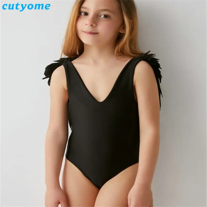 2019 Family Matching Women Swimsuit Mother Daughter Adult Kid Baby Girl Feather One Piece Bikini Swimwear Bathing Suit Beachwear (37)