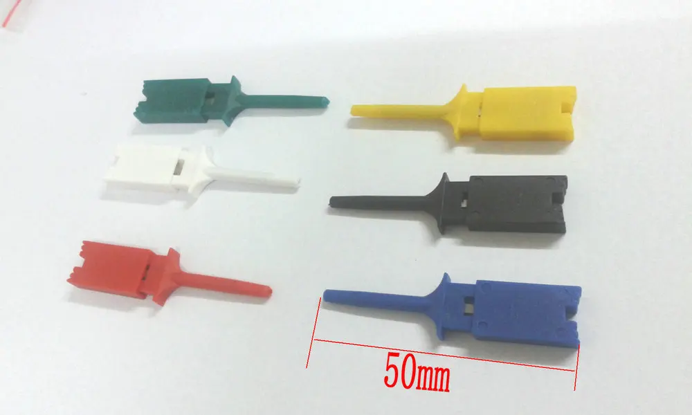 120pcs PCB SMD IC Plastic Multimeter test hook clip grabber jumper