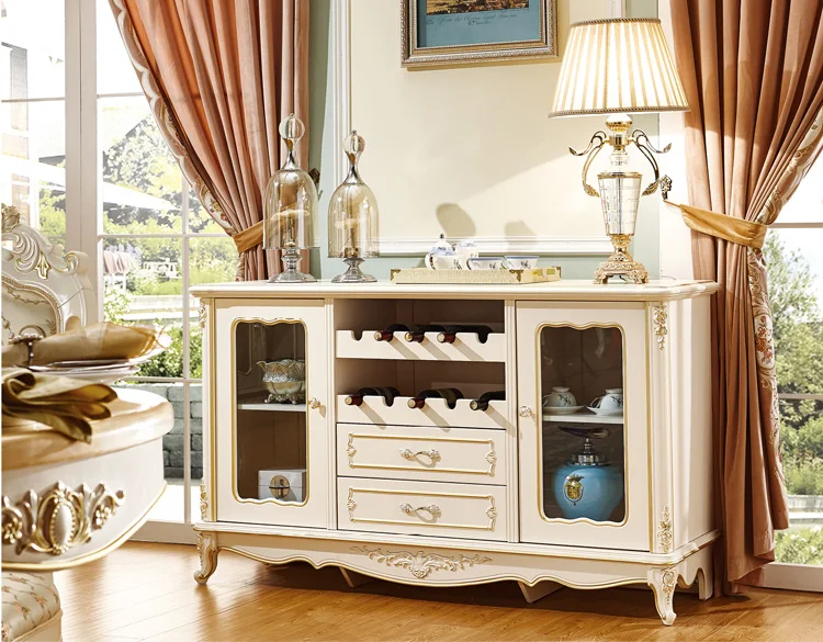 latest marble top wooden base dining table designs - 913