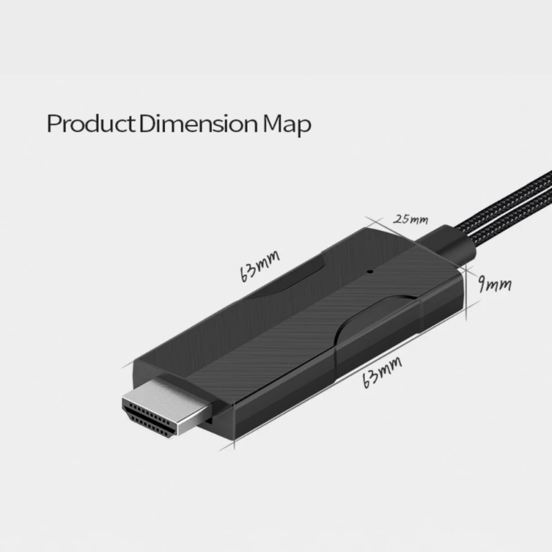 3-в-1 проводной экранный преобразователь 4 K Высокое разрешение подключи и работай(Plug-игровой адаптер Коннектор для IOS и Android