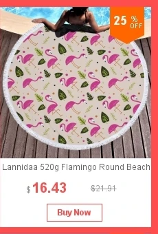 Lannidaa тропический Фламинго лист круглый пляж полотенце для взрослых банные полотенца из микрофибры декоративное покрывало Пикник коврик
