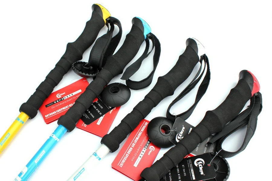 Sistema de Bloqueio Liga de Alumínio Pólo de Trekking ao ar Lidar com Bengala. Joshock Cleye Rápido Aeroespacial Telescópica Livre Eva Foam 7 High Quality Esporte e Lazer