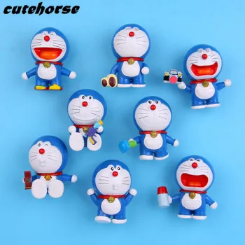 

Cartoon creative Doraemon series decoration fridge magnets stickers 8 pcs /set PVC powerful fridge magnets stickers
