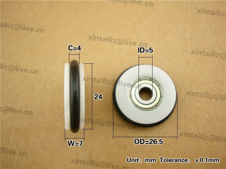 10 шт. уплотнительное кольцо ролик с резиновым покрытием колеса резиновый низкий шумный подшипник колеса шкив доска ролик