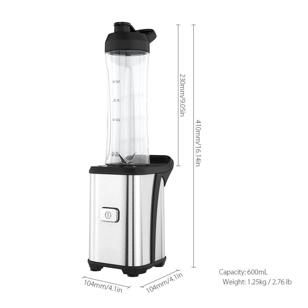 

600ml Mini Juicer 350W Fruit Vegetable Mix Juicer Extractor Personal Smoothie Vegetable Fruits Blender BPA-Free 220-240V