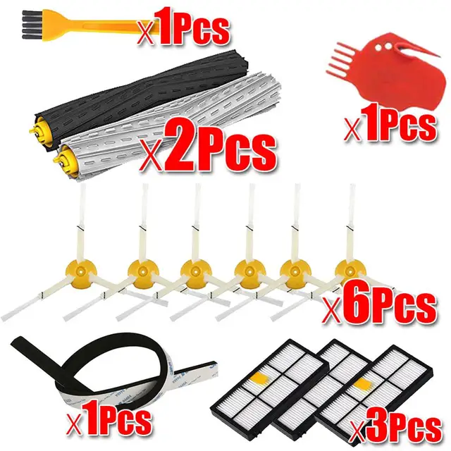 HEPA Filters Replace Brush Kit Parts Accessories For IRobot Roomba 805 860 861 865 866 870 871 880 885 960 966 980 Series 14Pcs a lot