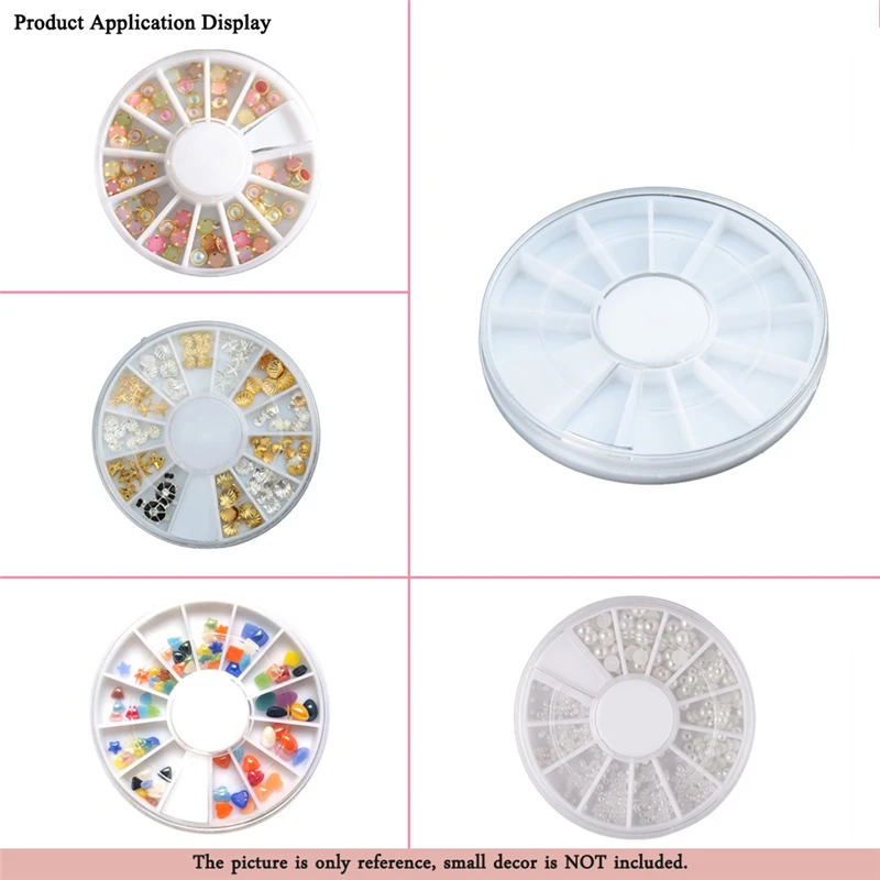 

12 Slots Clear Plastic Empty Storage Box Nail Art Rhinestone Tools Jewelry Beads Display Storage Box Case Organizer Holder