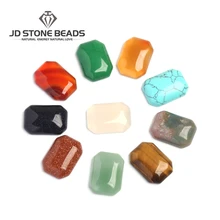 Гладкий драгоценный камень натуральный зеленый нефрит песок камень модная красная Агатовая Подвеска Ожерелье бусина кабошон JD камень