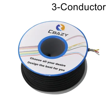

3C-Black-6M-UL 2547 26 AWG Multi-core control cable copper wire shielded audio cable headphone cable signal line