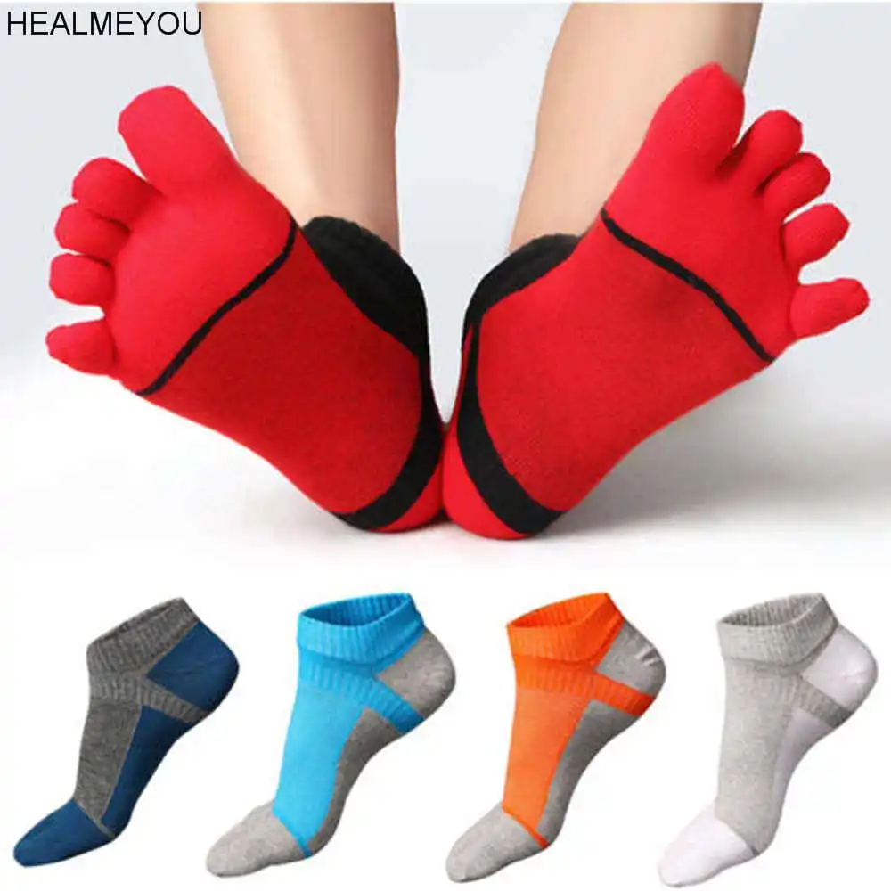 1 Pair of Men's Short Socks Toe Socks 5 Five Fingers Shoes 5 Colorsin