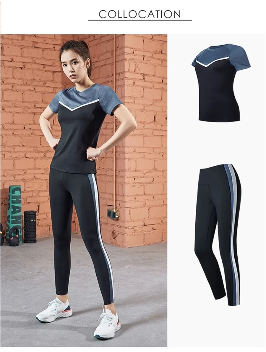 Женские штаны для йоги с высокой талией, спортивные колготки для бега, эластичные леггинсы для фитнеса, тренировки, комбинированные цвета, EDONNICA