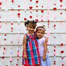 Пользовательские Свадебные сердца Валентина фоновые баннеры детская комната гирлянды помолвка день рождения баннеры вечерние Фотообои