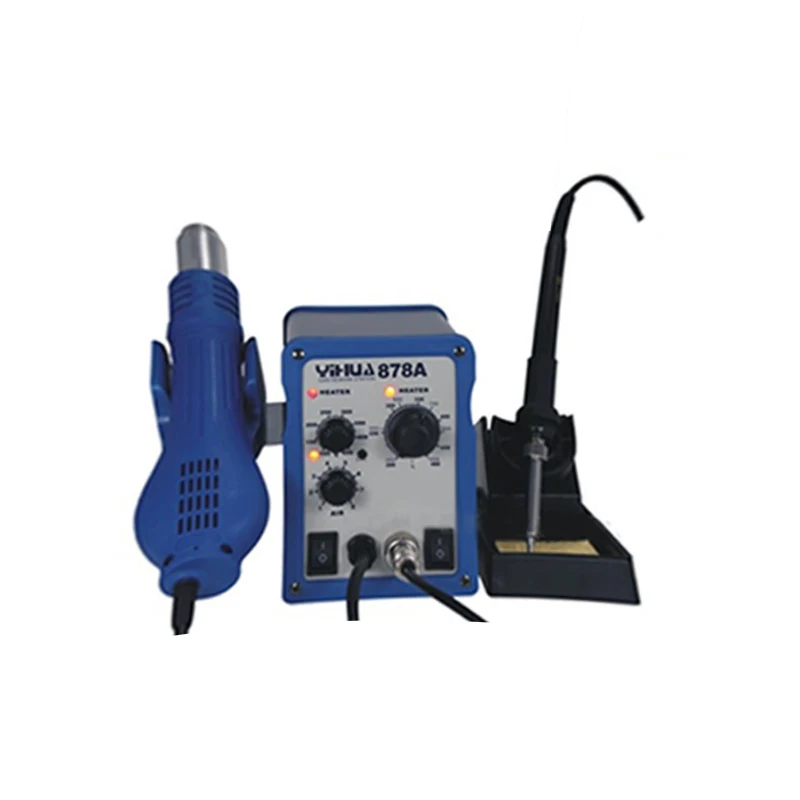 

Free Shipping YIHUA 878A 700W Soldering Stations Portable Handheld Temperature Controlled Air Soldering Station Welding Tool