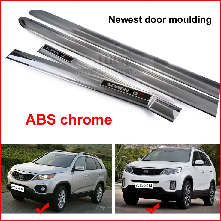 

new arrival for KIA Sorento 2009-2014 ABS chrome side door moulding/molding trim,ISO big factory quality,100% satisfied quality